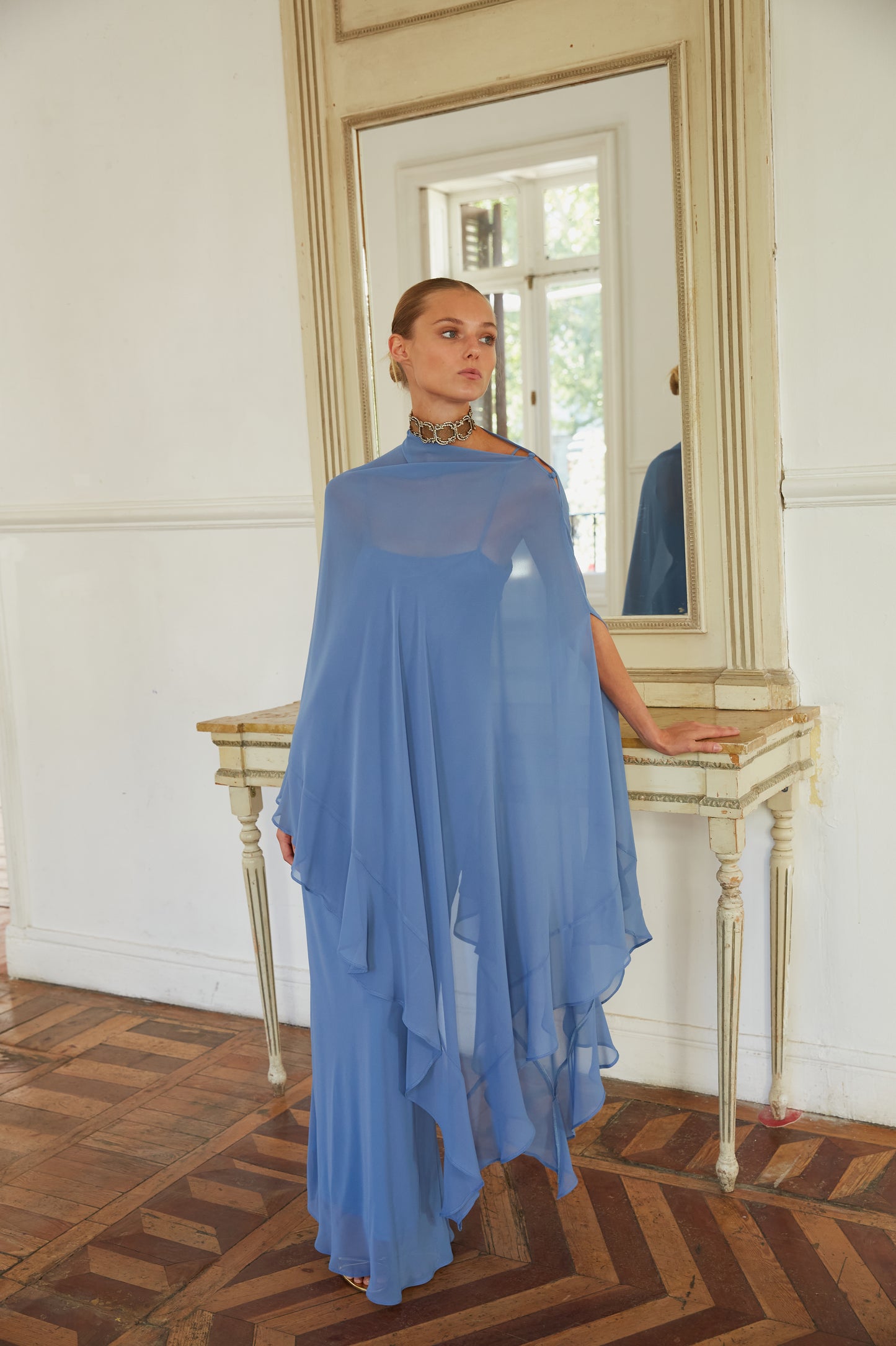 Vestido crepúsculo azul