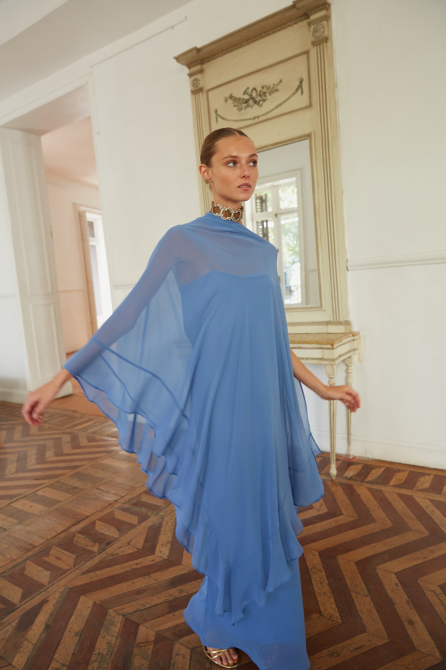 Vestido crepúsculo azul