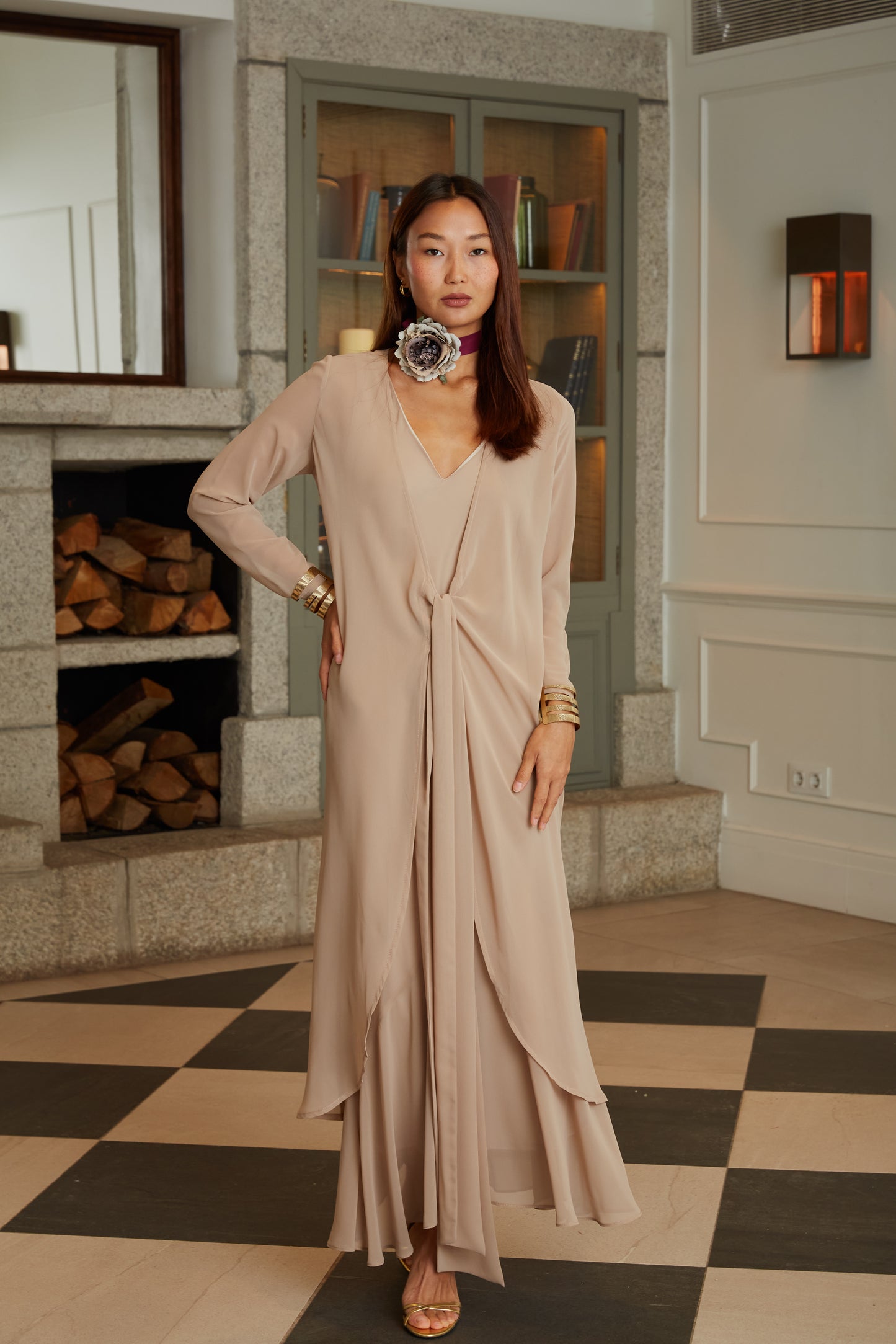 Sabina beige dress