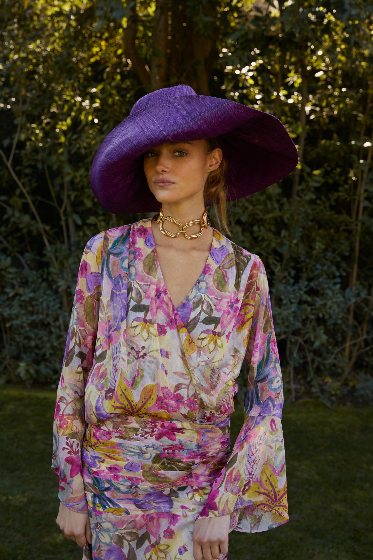 Conjunto de flores Posidonia roxas