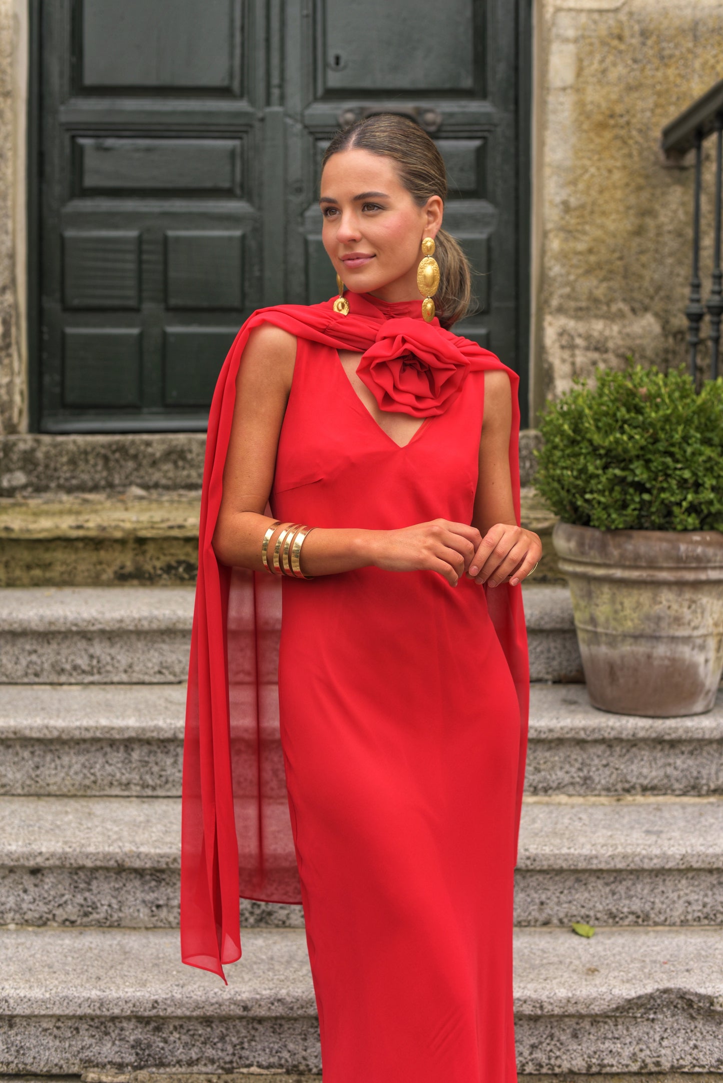 vestido de fiesta rojo