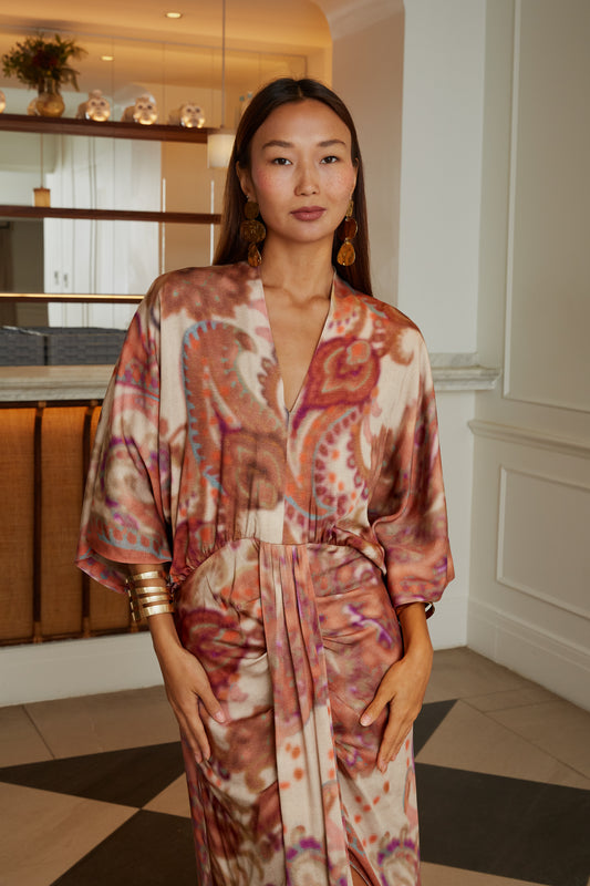 Earth Print Dragonfish Dress