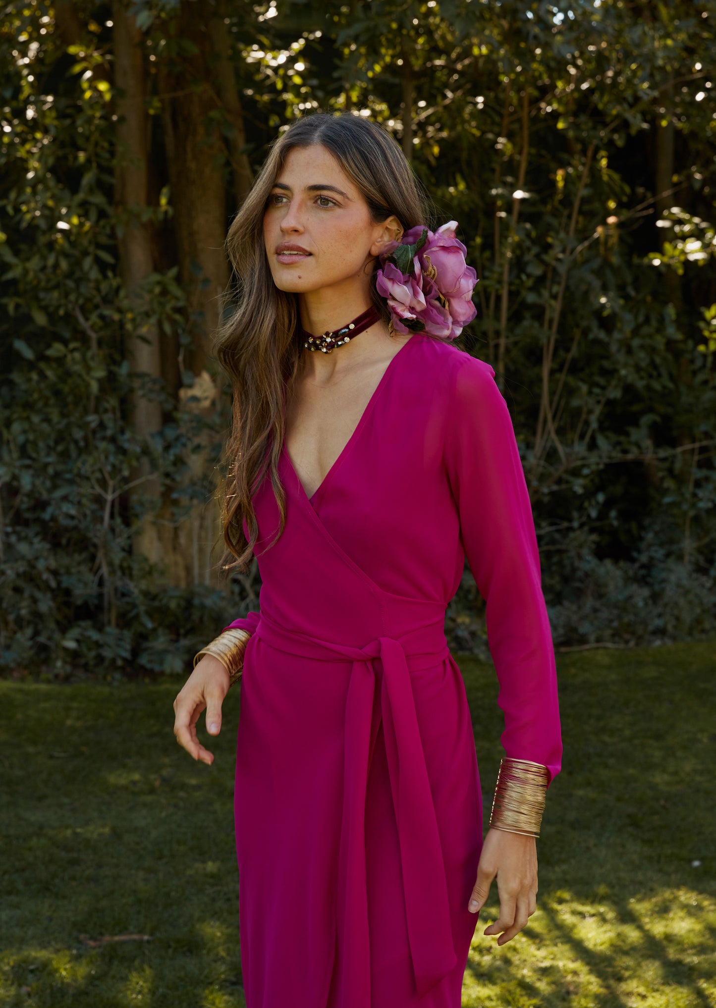 Vestido Sabina buganvilla