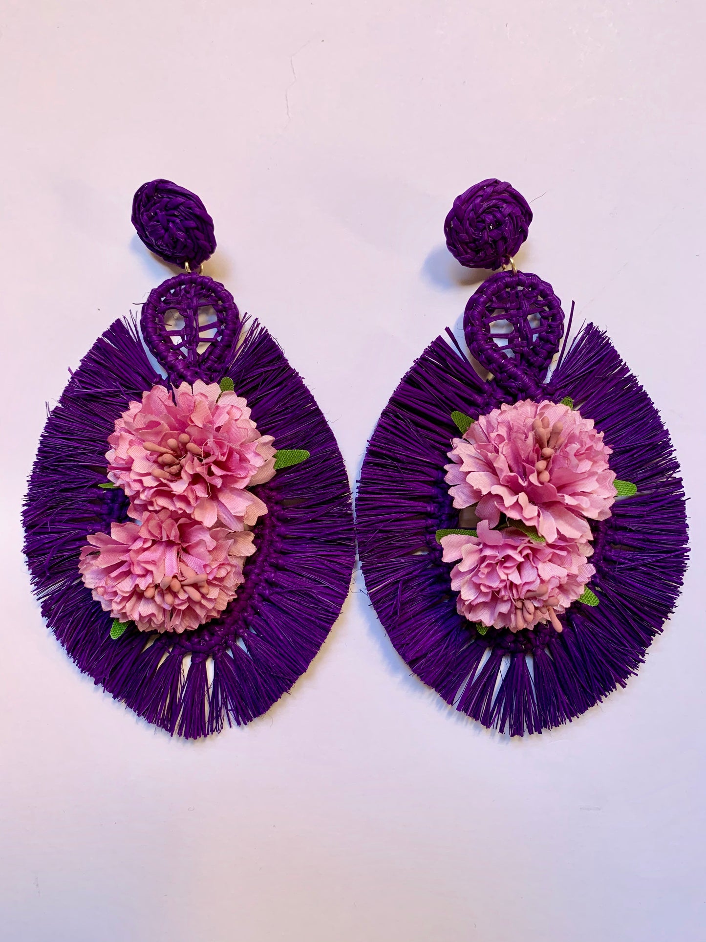 Purple Jacarta earrings