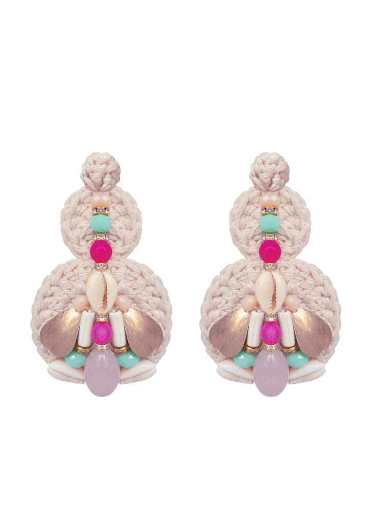 Pink Mayan earring
