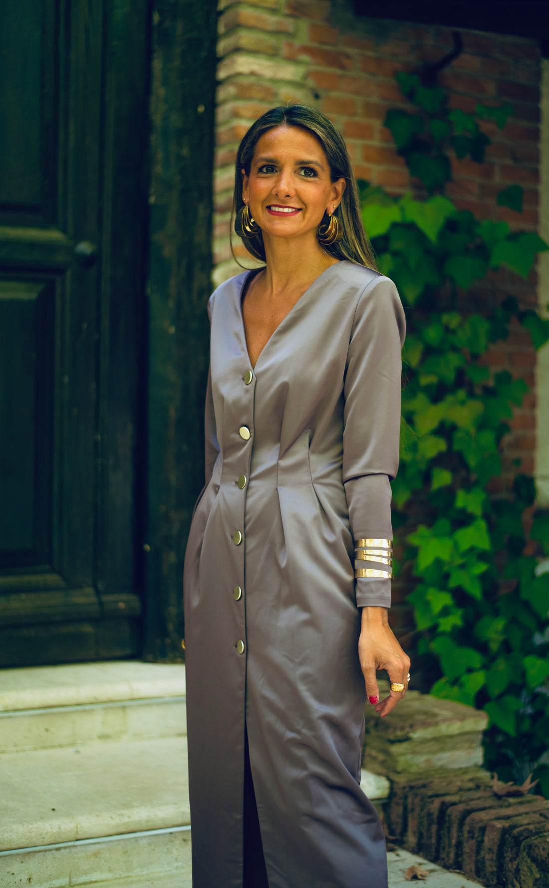 Vestido Versalles topo